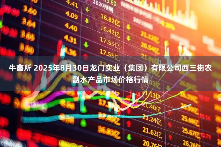牛鑫所 2025年8月30日龙门实业（集团）有限公司西三街农副水产品市场价格行情